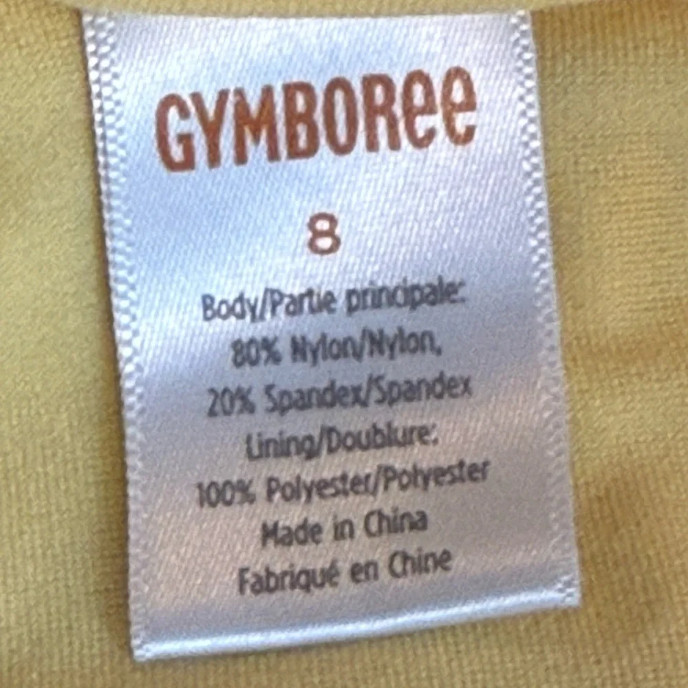 Gymboree Yellow Swimsuit with Green Accents/girls size 8